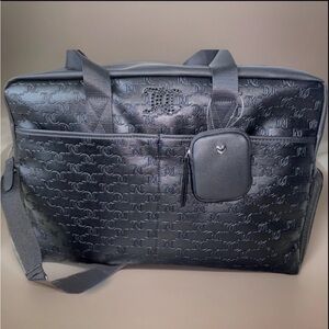 Juicy Couture Black Embossed Duffel Bag